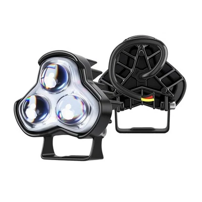 Dual Color LED Motorcycle Light White Yellow Flashing 1700LM Waterproof Case - Image 1 of 4