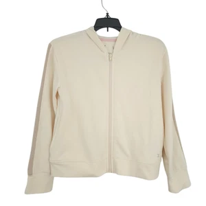 Xersion Kids Zip Up Sweatshirt Jacket Hoodie Size 14 Large Cream - Picture 1 of 3