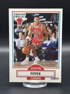 Tarjeta de error Fleer - Scottie Pippen #30 1990-91 sin línea negra - Imagen 1 de 2