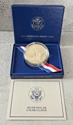 1986 P Liberty Silver Dollar 100 Birthday of the Statue of Liberty -#UP10 - Image 1 of 3
