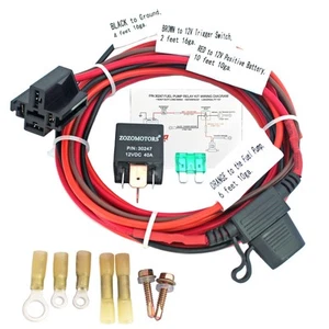 ZOZOMOTORS Kit Relè Pompa Carburante Elettrica Cablaggio Pompa Carburante Bypass 40 AM... - Foto 1 di 7