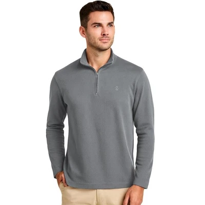 Pullover Izod 1/4 Cremallera Para Hombre Palomitas Jacquard Elastizado Ligero Cuarto Cremallera Foto 1 de 4