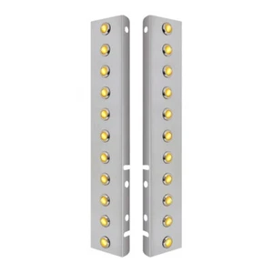 Soporte purificador de aire Peterbilt mini luces y biseles de diamante ámbar LED/lente ámbar - Imagen 1 de 8