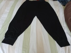 Women's Size 26/28 Black Hareem Trousers. Baggy Legs. Bnwot - Picture 1 of 12