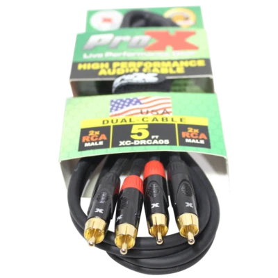 Pro X 5 Ft. Unbalanced Dual RCA-M to Dual RCA-M High Performance Audio Cable - Image 1 of 4