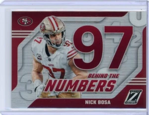 2023 Panini Zenith Behind the Numbers #22 NICK BOSA San Francisco 49ers - Picture 1 of 2