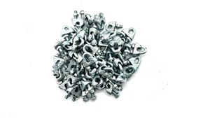100 Malleable Zinc Plated Cable Clips for 1/8" Cable - Picture 1 of 1