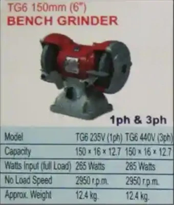 Wolf 8" Double Ended Industrial Bench Grinder  Spindle And Polisher  - Image 1 of 4