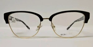 BCBGMAXAZRIA Eyeglasses Frames ASHLYN 53-17-140 Black Gold - Picture 1 of 10