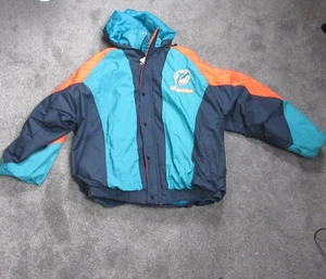 Miami Dolphins Starter Jacket Mens Extra Large Orange Color Block - Picture 1 of 17