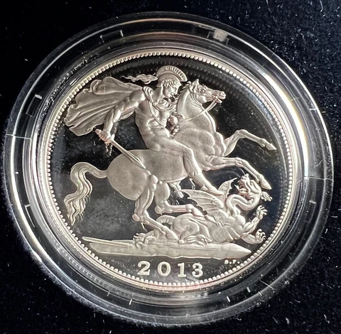 2013 Prince George Royal Birth 1-Ounce /￡5  Silver Proof COIN with COA and Box Cover