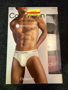 Paquete de 3 calzoncillos de cadera Calvin Klein de algodón elástico calce clásico para hombre 2XL ropa interior - Imagen 1 de 2
