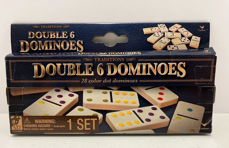 Traditions Double 6 Dominoes Mini Pieces Strategy Game NEW SEALED    F - Image 1 of 3