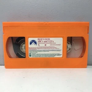 Blue’s Clues ABC’s & 123s VHS Nick Jr Video Orange Tape Only Nickelodeon TV Show - Imagen 1 de 12