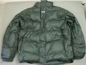 Vintage Oakley Puffer Jacke Mantel Herren Gr. XL grün Gänsedaunen Federn - Bild 1 von 20