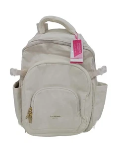 New BAG RARE Viral Isaac Mizrahi Backpack Ivory White Holds 40oz Stanley Tumbler - Picture 1 of 8