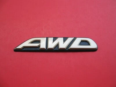 00 01 02 03 04 SUBARU LEGACY OUTBACK AWD REAR GOLD EMBLEM LOGO BADGE SIGN B1221  - Image 1 of 4