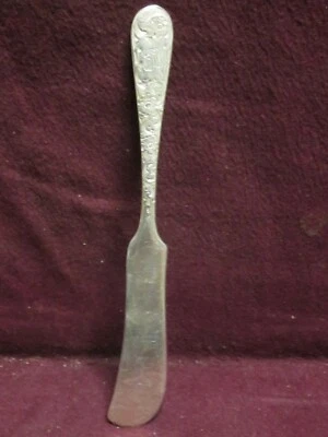 CUCHILLO MANTEQUILLA GRABADO S KIRK & SON STERLING OLD MARYLAND 5 3/8" 27g mono EIW  Foto 1 de 4