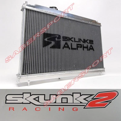 Radiador de aluminio de doble núcleo Skunk2 Racing serie Alpha para 1994-2001 Integra M/T Foto 1 de 4
