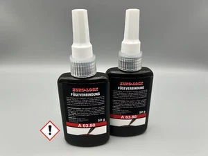 (€252,00/L)EURO-LOCK Edelstahl Kleber Spezialkleber Metallkleber Fitting 2x 50ml - Bild 1 von 2
