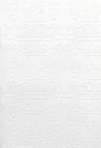 Talavera Flower Tile Paintable Wallpaper by Brewster P59001 - Picture 1 of 3
