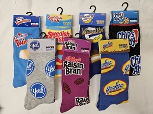 Novelty socks, 7 Pair Variety Pk. Popular Candy And Snacks - Graphic Crew socks - Picture 1 of 12