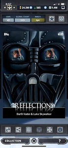 Topps Star Wars Digital Card Trader Reflections Darth Vader & Luke Insert Award - Picture 1 of 1