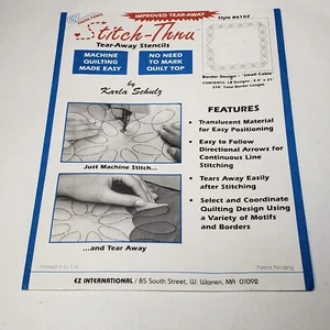 EZ Quilting Stitch-Thru Tear Away Schablonen 15 kleine Kabel Bordüre Design #6102 - Bild 1 von 8