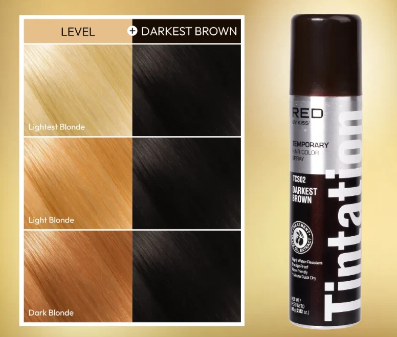 Tintation Temporary Hair Color Root Touch Up Color Spray(2.8oz) Dark Brown - Image 1 of 1