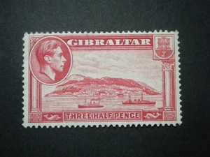 Gibraltar KGVI 1938 1½d carmine P14 SG123 MM - Picture 1 of 2