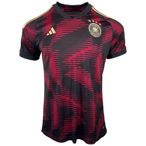 Adidas Deutschland DFB Away Trikot Fussball WM 2022 L Schwarz Rot - Bild 1 von 12