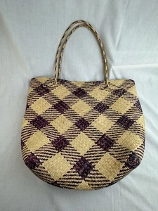 NWOT Urban Outfitters Woven Straw Tote Bag W/ Shoulder/Top Handles-Natural Boho - Picture 1 of 8