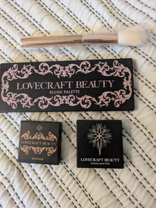 1 palette Lovecraft Beauty Blush, 1 evidenziatore e 1 abbronzante con pennello - Foto 1 di 8