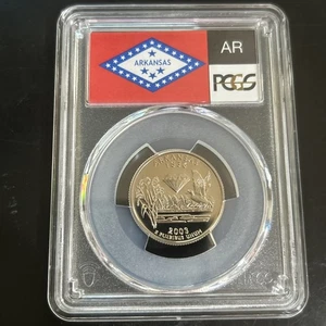 2003-S Clad Proof Arkansas State Quarter - PCGS PR69 DCAM - Staatsflagge - Bild 1 von 4