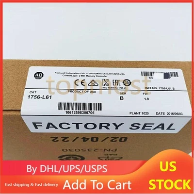 nEW IN BOX Allen-Bredley 1756-L61 SER B ControlLogix 2MB Memory Controller - Image 1 of 3