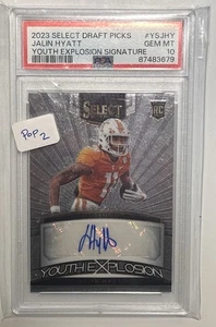 Jaylin Hyatt Panini Select Youth Explosion PSA 10 Auto Draft Pick Pop 2 - Picture 1 of 2