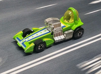 Coche fundido a presión Hot Wheels 1978 Bubble Gunner de colección verde lima pared negra 1/64 Foto 1 de 4