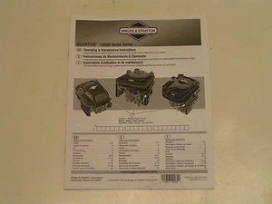 BRIGGS & STRATTON VERTICAL LAWNMOWER ENGINE OPERATOR'S MANUAL QUANTUM SERIES - Picture 1 of 1