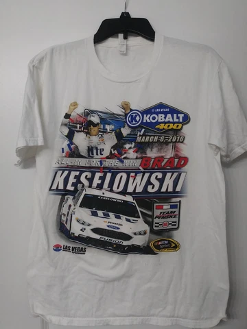 Brad keselowski T-Shirt M Miller Lite Las Vegas Win Cover