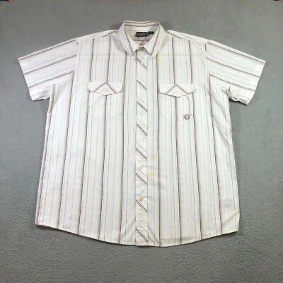 винтажный якорь синяя рубашка мужская XXL белые полосы повседневный на пуговицах короткий рукав y2k - Изображение 1 из 4