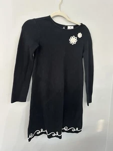 Girls Black Hannah Anderson Long Sleeve dress size 140 US 10 - Picture 1 of 4