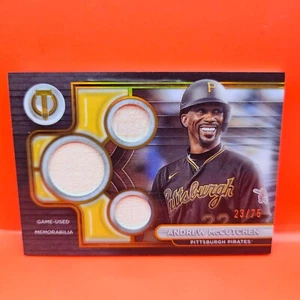 2024 TOPPS TRIBUTE TRIPLE RELIC #TTRAM ANDREW McCUTHEN 23/75 PITTSBURG PIRATES - Picture 1 of 4