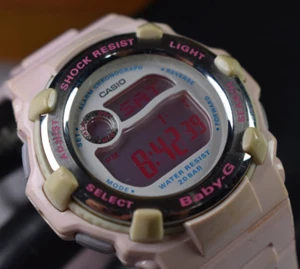 RARE! Casio BG3000A-4 (3136) Pink Baby-G Women's RED DIGITS Watch NEW BATTERY! - Picture 1 of 9