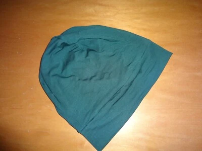 Satin Lined Sleep Cap/Hat/Bonnet for Curly Hair Green-2 layer - Image 1 of 4