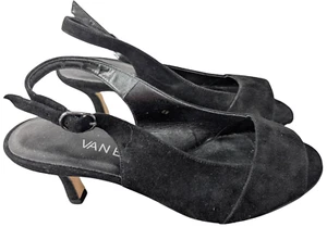 Vaneli Maena Sandal Womens 6W Black Suede Leather Slides Formal  with Box - Picture 1 of 11