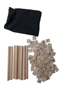 95 Scrabble Tiles 4 Bumpers And Black Bag Replacement Parts .. - Picture 1 of 4