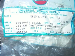 NEW OLD STOCK LOT OF 6 STICH CAMS UNSP39500600 PART# 55172 UNIVERSAL SEWING CO - Picture 1 of 1