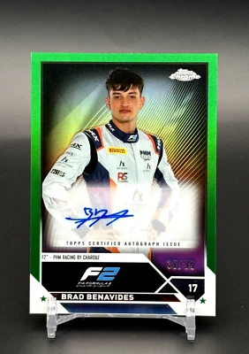 2023 Topps Chrome Formula 1 - Autographs Green Refractor #CAC-BB Brad Benavides - Image 1 of 2