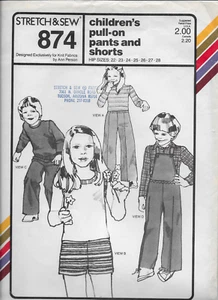 Stretch & Sew 874 Boy Girl Pull On Pants Shorts Hips 22-28 UC FF - Picture 1 of 4