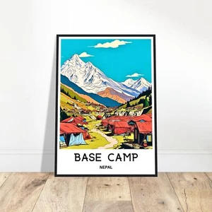 Everest Base Camp Travel Print Poster Nepal Lover Gift - Picture 1 of 10